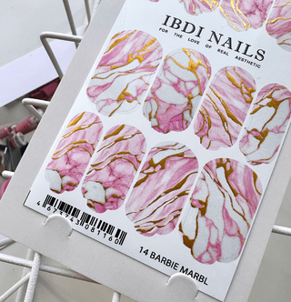 14 ROSE MARBL - Nail Wraps IBDI Nails