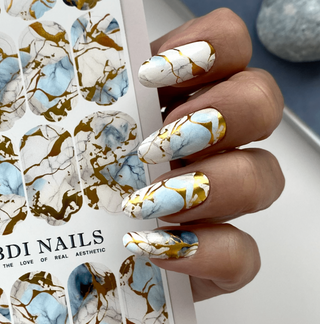 15 BLUE HARMONY - Nail Wraps IBDI Nails