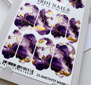 23 AMETHYST MARBLE - Nail Wraps IBDI Nails