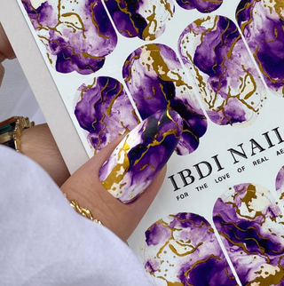 23 AMETHYST MARBLE - Nail Wraps IBDI Nails