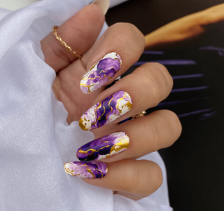 23 AMETHYST MARBLE - Nail Wraps IBDI Nails