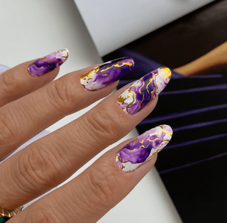 23 AMETHYST MARBLE - Nail Wraps IBDI Nails