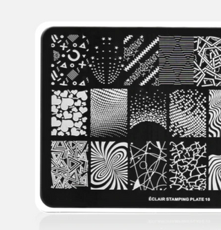 10 MODERN GEOMETRIC - Stamping Schablone ECLAIR
