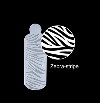 Zebra - 12 Stück Silicon Muster Einlage für Dual Tips