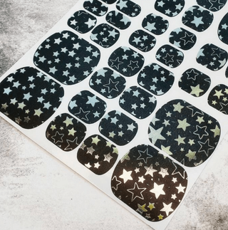 Nagelfolie 37 Foil Nail Wraps für Pediküre AMINAILS
