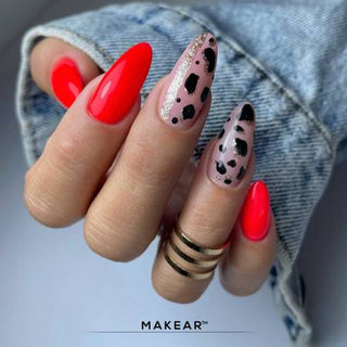 Coral - Color Rubber Base ohne Hema 8ml MAKEAR