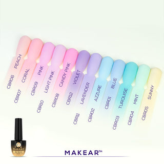 Light Pink - Color Rubber Base ohne Hema 8ml MAKEAR