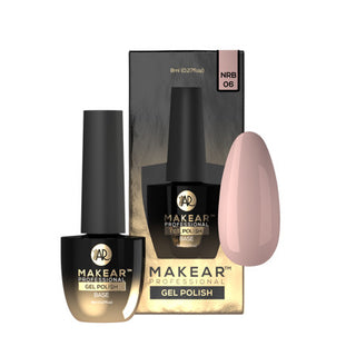 Smoky Beige - Nude Rubber Base ohne Hema 8ml MAKEAR