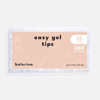BALERINA - EASY GEL TIPS (soft gel tips) 360stk ECLAIR