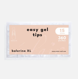BALERINA XL - EASY GEL TIPS (soft gel tips) 360stk ECLAIR