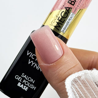 SHIMMER PEACH — Mega Base (Rubber Base coat) 8 ml VICTORIA VYNN
