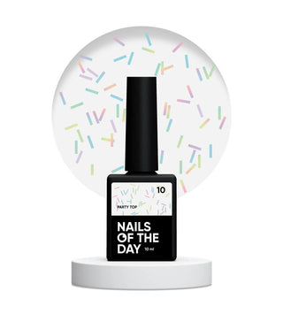 10 PARTY TOP - Top Coat (No Wipe) 10ml NAILS OF THE DAY