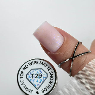 Matte Snow Floe T29 - MATT Top Coat (Top no wipe) 7ml SEMILAC