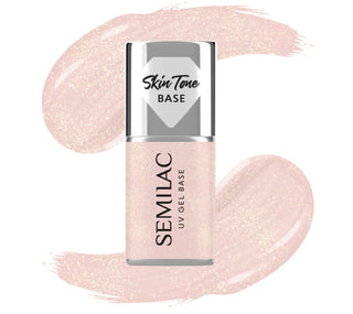 Glitter Peach - Skin Tone Cover Base Coat 7ml Semilac