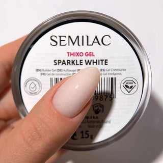 Sparkle White - Thixo Builder Gel 15ml SEMILAC