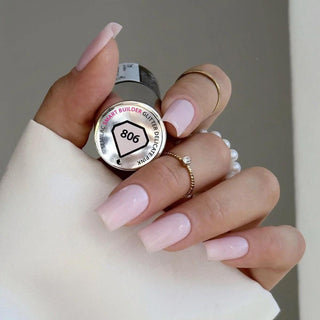 806 GLITTER DELICATE PINK - Smart Builder Base Coat 8in1 7ml Semilac