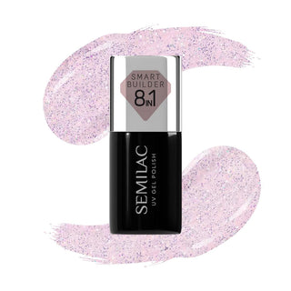 806 GLITTER DELICATE PINK - Smart Builder Base Coat 8in1 7ml Semilac