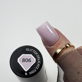 806 GLITTER DELICATE PINK - Smart Builder Base Coat 8in1 7ml Semilac