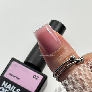 02 COLOR TOP - Cover Top Coat (No Wipe) 10ml NAILS OF THE DAY