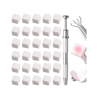 Ombre Set: 50 Mini-Sponges + 1 Applikator (Greifzange gold)
