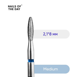 Flamme mit sicherer Spitze 2,1 mm blau Fräseraufsatz NAILS OF THE DAY