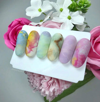 09 Pink & Blue Marble - Nailart Folie SEMILAC