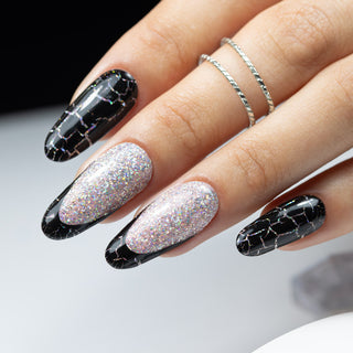 158 Black - Crackle Gel Polish OHNE HEMA 8ml MOLLY Nails