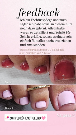 ONLINE KURS "RUSSISCHE PEDIKÜRE MIT SHELLAC: ALLES VON A BIS Z"