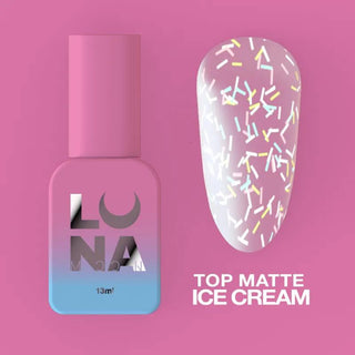 Ice Cream - MATTE Top Coat (No Wipe) 13ml LUNAmoon