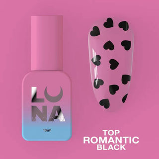 Romantic Black - Top Coat (No Wipe) 13ml LUNAmoon
