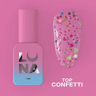 Confetti - Top Coat (No Wipe) 13ml LUNAmoon