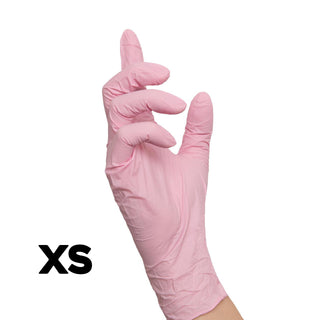 NITRIL HANDSCHUHE GRÖßE XS (Rosa) 100 STÜCK