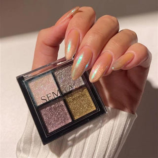 01 Nail Art Chrom Pulver Palette SEMILAC