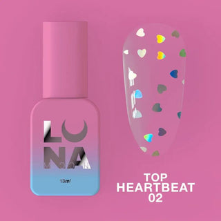 02 Heartbeat - Top Coat (No Wipe) 13ml LUNAmoon