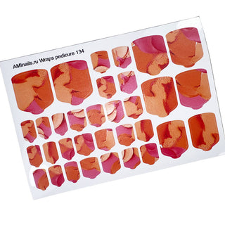 Nagelfolie 134 Nail Wraps für Pediküre AMINAILS