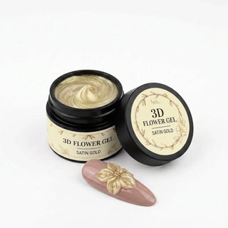 Satin Gold 3D Flower Gel 15ml LYNIS NAILS