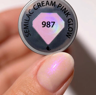 987 Cream Pink Glow UV Nagellack 7ml Semilac