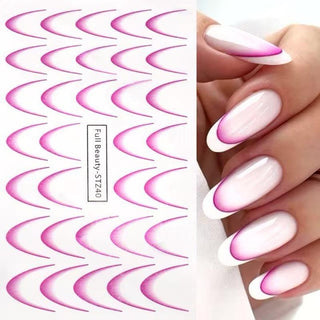 Magenta FRENCH Ombre Sliders