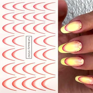 Red FRENCH Ombre Sliders