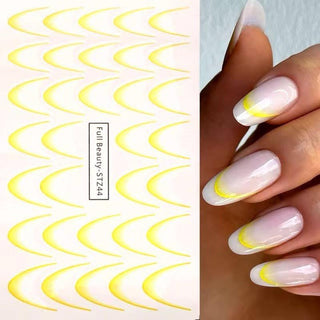 Yellow FRENCH Ombre Sliders