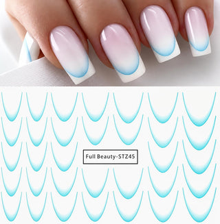 Blue FRENCH Ombre Sliders