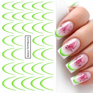 Green FRENCH Ombre Sliders