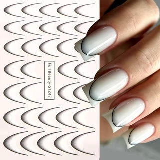 Black FRENCH Ombre Sliders