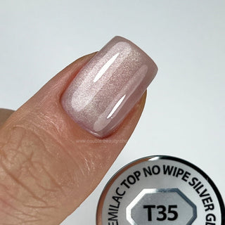T35 Silver Gloss Top Coat (Top no wipe) 7ml SEMILAC