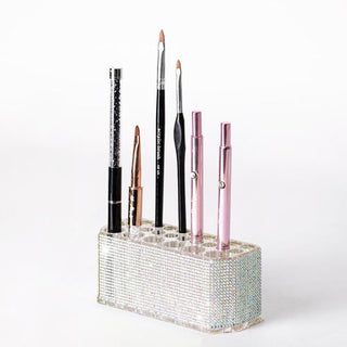 Pinsel-Organizer mit Strasssteinen