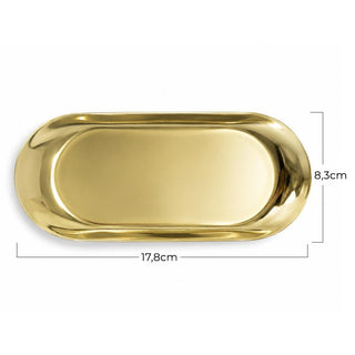 Metall-Instrumententablett – oval, Gold
