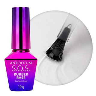 S.O.S. Antidotum CLEAR Rubber Base Coat 10ml MOLLYLAC