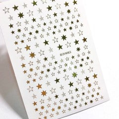 Aufkleber 3d Stars gold